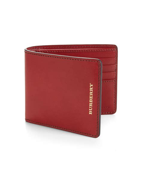 burberry porter wallet red|Burberry men's bifold wallet.